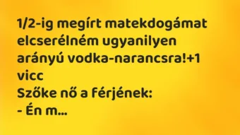 Vicc: 1/2-ig megírt matekdogámat elcserélném ugyanilyen arányú… Vicc: 1/2-ig megírt matekdogámat elcserélném ugyanilyen arányú…