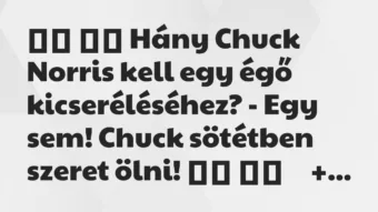 Viccek: 
		  
		  Hány Chuck Norris kell egy égő kicseréléséhez? – …