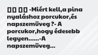 Viccek: 
		  
		  -Miért kell,a pina nyaláshoz porcukor,és…