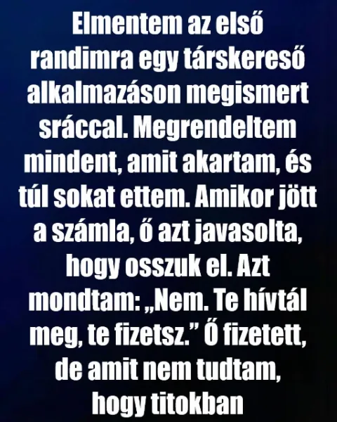 Egy randi, egy este, egy lecke, amit nem felejtek el