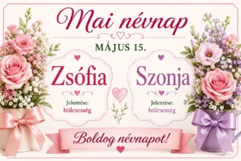 Mai névnap – május 15.: Zsófia és Szonja