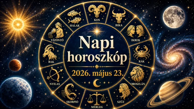 Napi horoszkóp – 2026. május 23. Ma nem az nyer, aki gyorsabb, hanem aki jobban figyel Napi horoszkóp – 2026. május 23.: Ma nem az nyer, aki gyorsabb, hanem aki jobban figyel