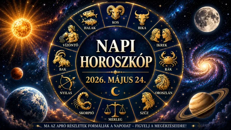 Napi horoszkóp – 2026. május 24. Egy ártatlan mondat ma komoly feszültséget indíthat el Napi horoszkóp – 2026. május 24.: Egy ártatlan mondat ma komoly feszültséget indíthat el