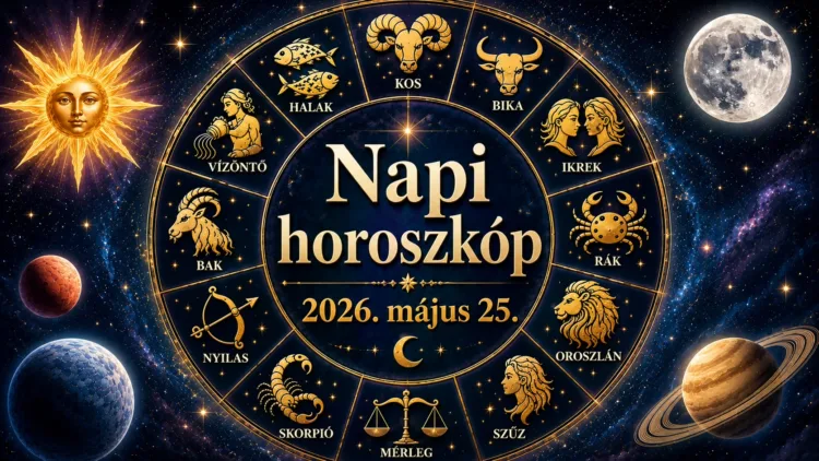 Napi horoszkóp – 2026. május 25. Három jegy ma rájön, hogy rossz embernek hitt valakit Napi horoszkóp – 2026. május 25.: Három jegy ma rájön, hogy rossz embernek hitt valakit