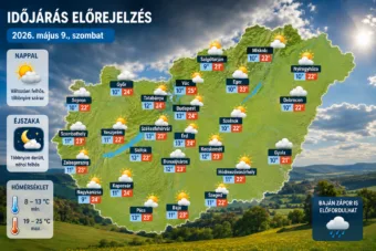 Nyugodt tavaszi nap várható – ezt mutatja az időjárás május 9.