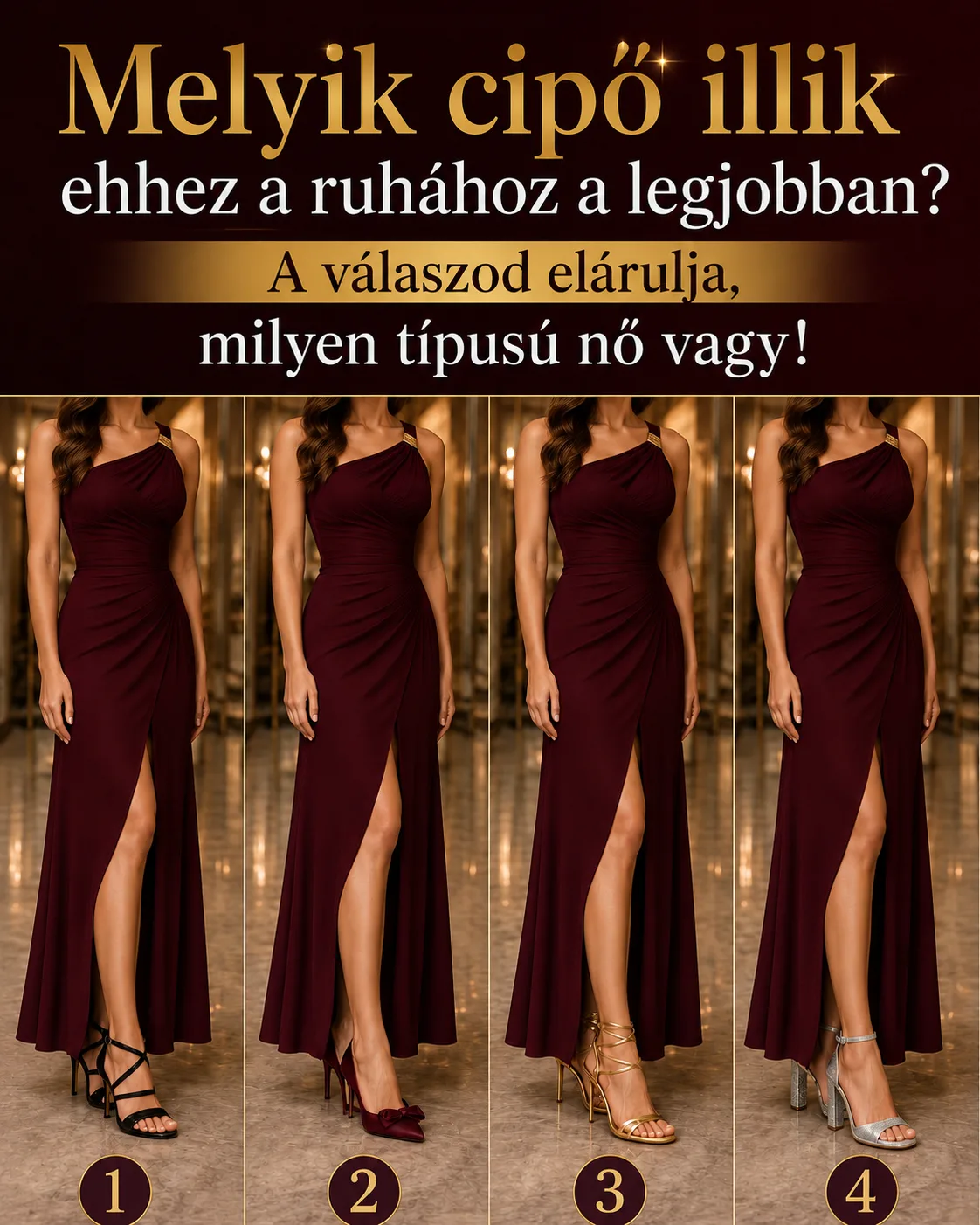 Rejtvény: Melyik cipő illik jobban ehhez a ruhához? A válaszod