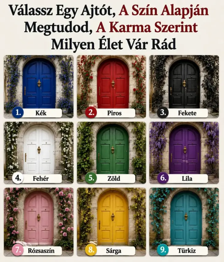 Rejtvény: Válassz egy ajtót, a szín alapján megtudod, a karma