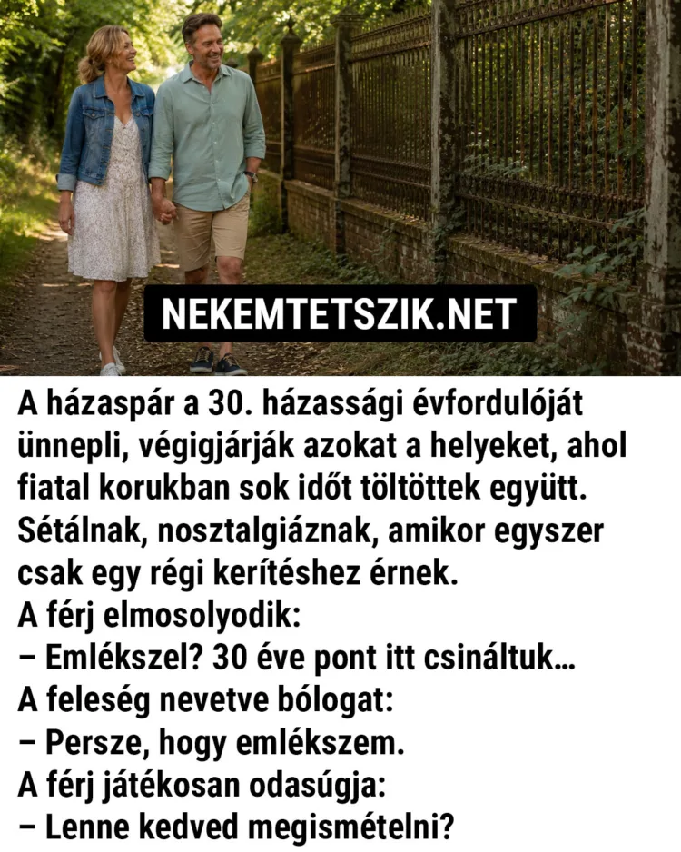 VICC: Házaspár a 30. házassági évfordulót ünnepli NEVETÉS GARANTÁLT: A házasság harminc évének megünneplése