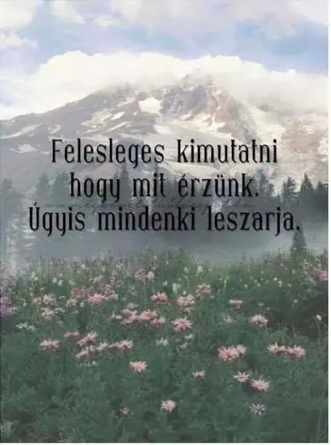 Felesleges kimutatni hogy mit érzünk...