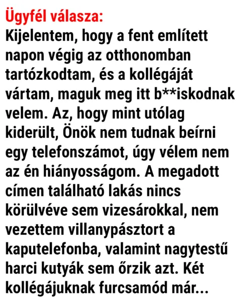 Vicc: 1 ÓRÁJA RÖHÖGÜNK RAJTA!!!! EGY TV előfizető panaszlevele az egyik…