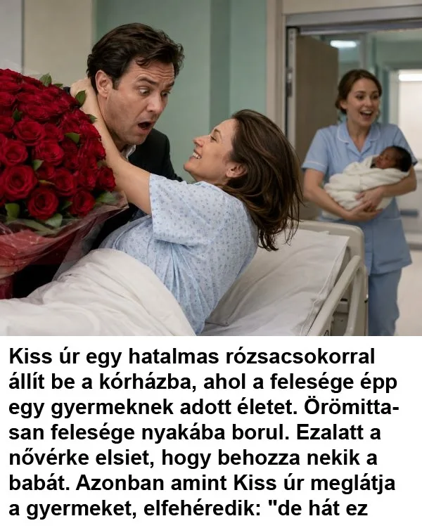 Vicc: Kiss úr egy hatalmas rózsacsokorral állít be a kórházba Vicc: Kiss úr egy hatalmas rózsacsokorral állít be a kórházba
