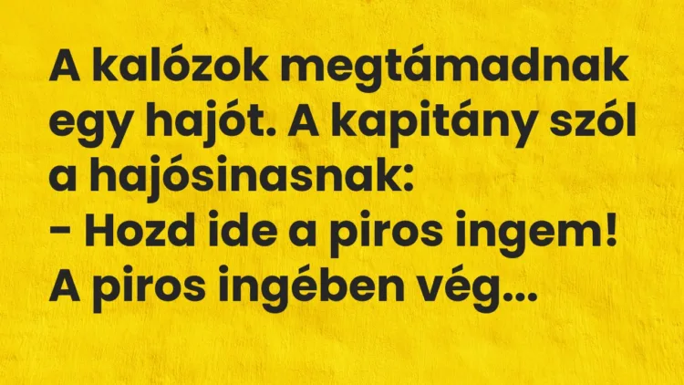 A kalózok megtámadnak egy hajót. A kapitány szól a… – Vicc A kalózok megtámadnak egy hajót. A kapitány szól a… – Vicc