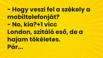 Vicc: – Hogy veszi fel a székely a mobiltelefonját?

– No, kia?
