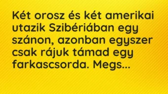 Vicc: Két orosz és két amerikai utazik Szibériában egy szánon, azonban…