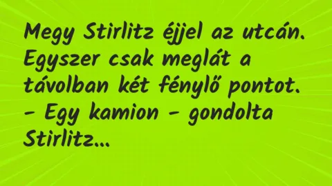 Vicc: Megy Stirlitz éjjel az utcán. Egyszer csak meglát a távolban két… Vicc: Megy Stirlitz éjjel az utcán. Egyszer csak meglát a távolban két…