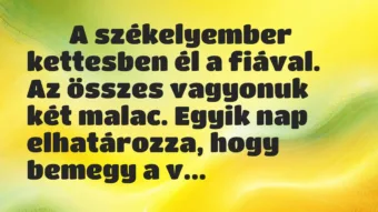 Viccek: 
		  
		  A székelyember kettesben él a fiával. Az összes…