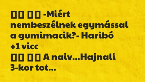 Viccek: 
		  
		  -Miért nembeszélnek egymással a gumimacik?