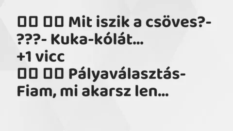 Viccek: 
		  
		  Mit iszik a csöves?- ???-…