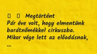 Vicces történet: 
	    	    Megtörtént


Pár éve volt, hogy elmentünk barátnőmékkel…