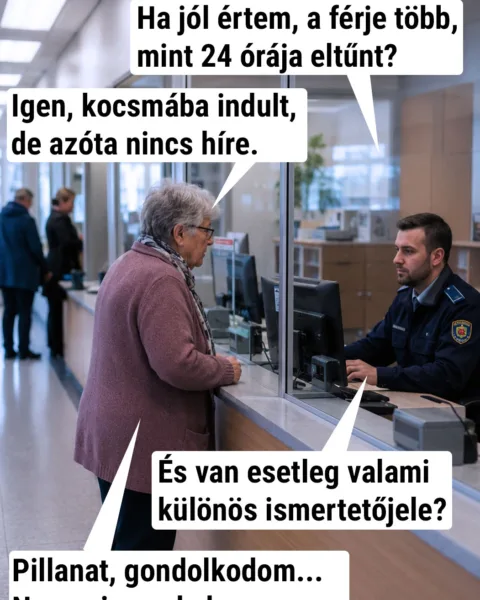 Ha jól értem, a férje több, mint 24 órája eltűnt? A férfi, aki nem szeretné visszakapni az eltűnt feleségét