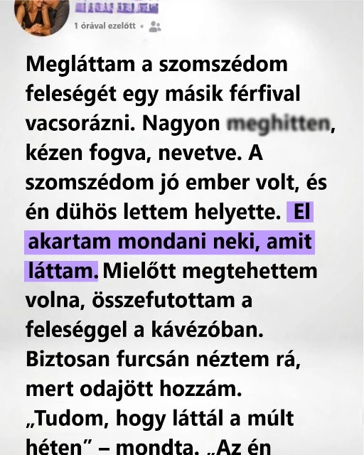 Amit Sarah-ról, a szomszédom feleségéről hittem, mindent...