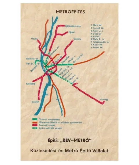 Budapest metróhálózatának terve a 70-es években.
 #RK1782572402