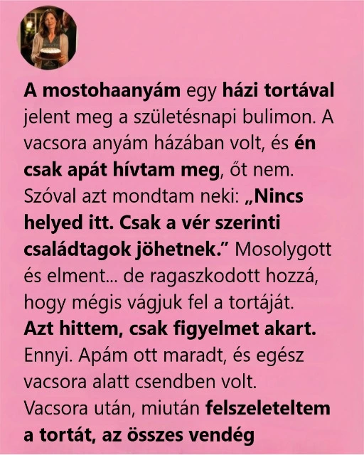 Egy egyszerű születésnapi torta feltépett régi sebeket, és megmutatta,...