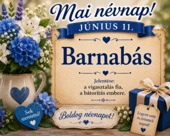 Mai névnap – június 11.: Barnabás