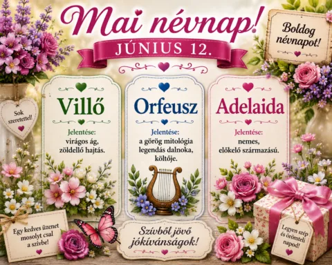 Mai névnap – június 12.: Villő, Orfeusz és Adelaida
