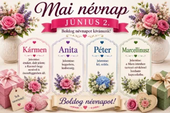 Mai névnap – június 2. Kármen, Anita, Péter és Marcellinusz Mai névnap – június 2.: Kármen, Anita, Péter és Marcellinusz