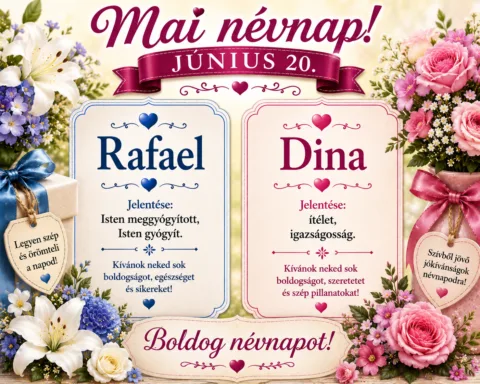 Mai névnap – június 20.: Rafael és Dina