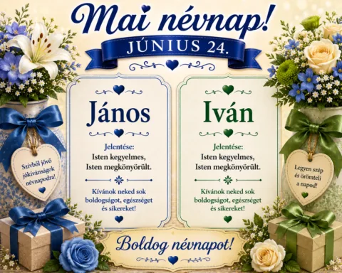 Mai névnap – június 24.: János és Iván