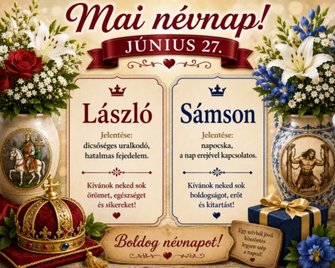 Mai névnap – június 27.: László és Sámson