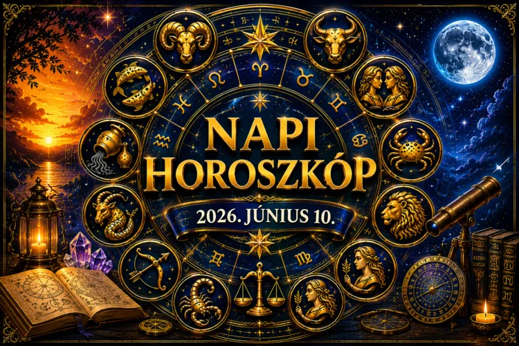 Napi horoszkóp – 2026. június 10. Három jegy ma olyan igazságot hall, ami mindent megváltoztat Napi horoszkóp – 2026. június 10.: Három jegy ma olyan igazságot hall, ami mindent megváltoztat
