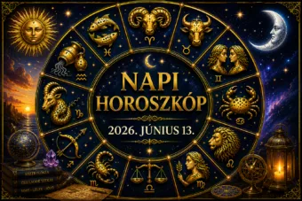 Napi horoszkóp – 2026. június 13. Két csillagjegy ma végre pontot tehet egy régóta húzódó ügy végére Napi horoszkóp – 2026. június 13.: Két csillagjegy ma végre pontot tehet egy régóta húzódó ügy végére