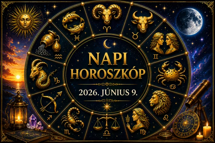 Napi horoszkóp – 2026. június 9. Ma nem annak lesz előnye, aki mindenre azonnal reagál Napi horoszkóp – 2026. június 9.: Ma nem annak lesz előnye, aki mindenre azonnal reagál