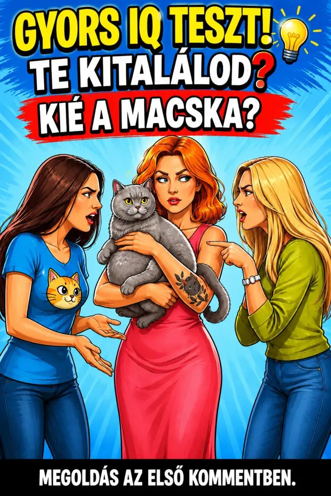 Rejtvény: Gyors IQ teszt! Te kitalálod? Kié a macska?