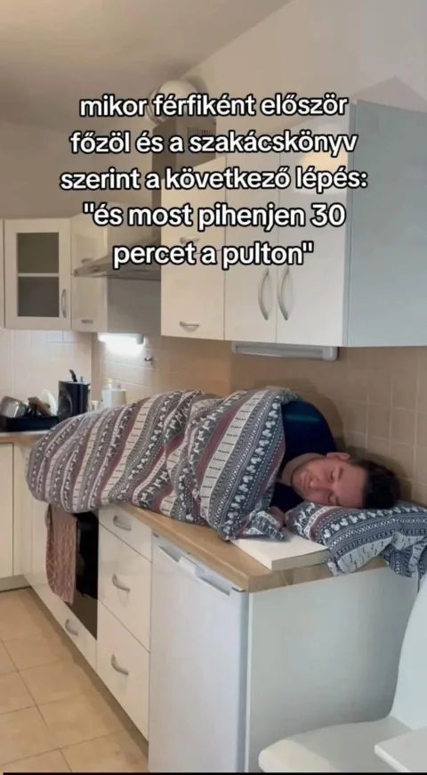 Mikor férfiként először főzöl és a szakácskönyv szerint a következő lépés: "és most?