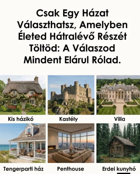 Csak egy házat választhatsz, amelyben életed hátralévő részét töltöd...