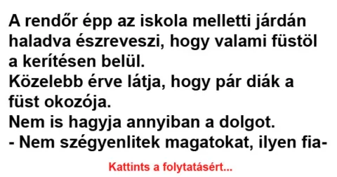 Vicc: A rendőr épp az iskola melletti járdán haladva Vicc: A rendőr épp az iskola melletti járdán haladva