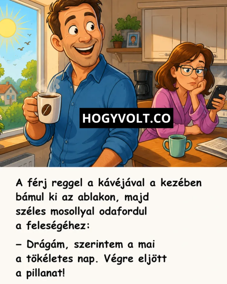 Vicc: Feri fantasztikus hangulatban ébred Vicc: Feri fantasztikus hangulatban ébred