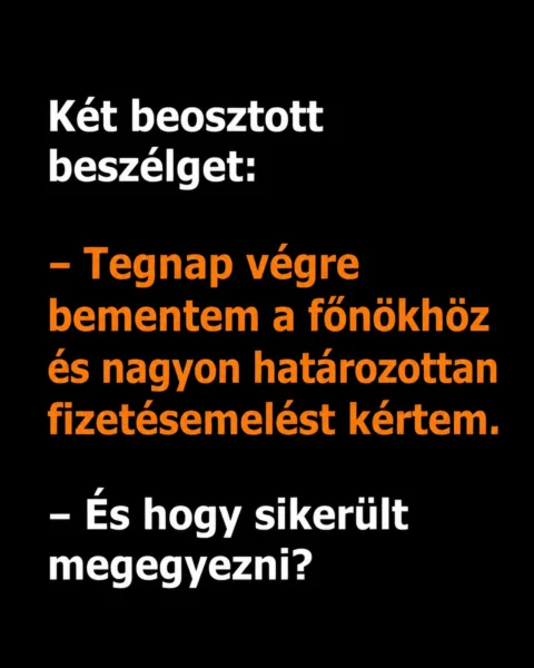 Vicc: Két beosztott beszélget