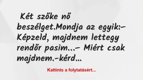 Vicc: Majdnem lett egy rendőr pasim Vicc: Majdnem lett egy rendőr pasim