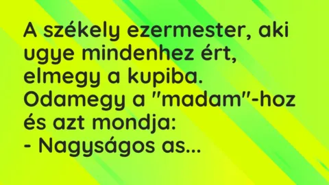 Vicc: A székely ezermester, aki ugye mindenhez ért, elmegy a…