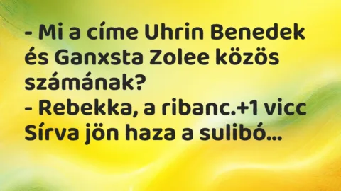 Vicc: – Mi a címe Uhrin Benedek és Ganxsta Zolee közös számának?

-…