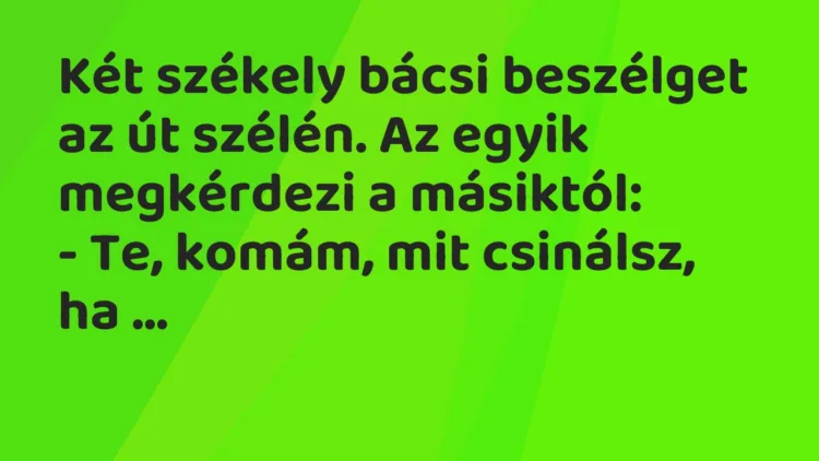 Vicc: Te, komám, mit csinálsz, ha a feleséged kideríti, hogy megcsalsz? Vicc: Te, komám, mit csinálsz, ha a feleséged kideríti, hogy megcsalsz?