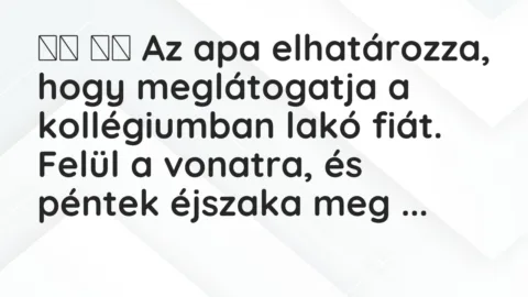Viccek: 
		  
		  Az apa elhatározza, hogy meglátogatja a…