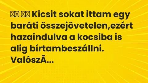 Viccek: 
		  
		  Kicsit sokat ittam egy baráti…