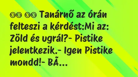 Viccek: 
		  
		  Tanárnő az órán felteszi a kérdést:Mi az:…