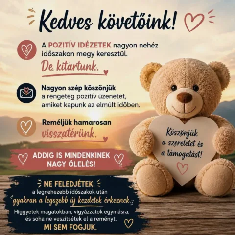 Kedves Követőink! Szeretnénk őszintén megosztani veletek, hogy a Pozitív Idézet... Kedves Követőink!
Szeretnénk őszintén megosztani veletek, hogy a Pozitív Idézet…